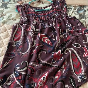 Paisley sleeveless blouse